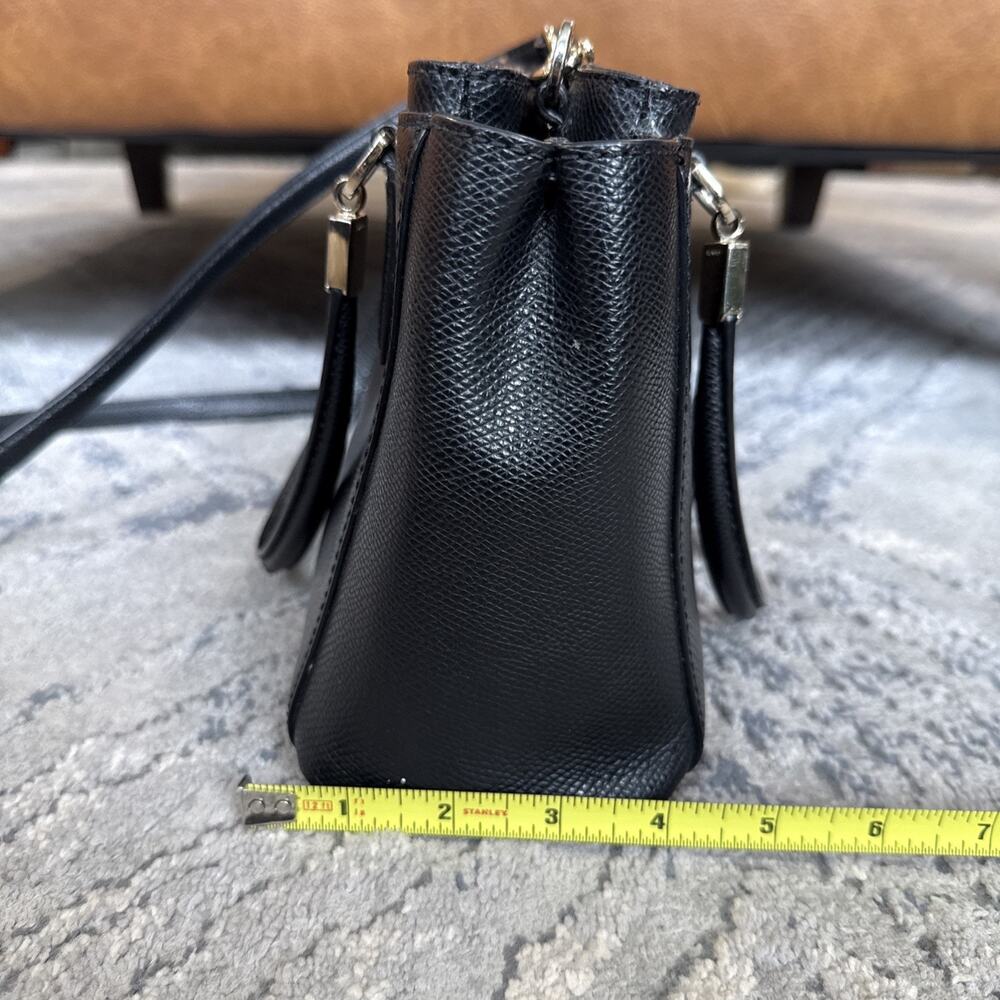 Coach Crossgrain Leather Mini Christie Carryall Satchel F36704 Black - Picture 3 of 11